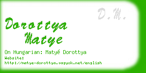 dorottya matye business card