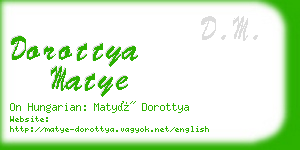 dorottya matye business card